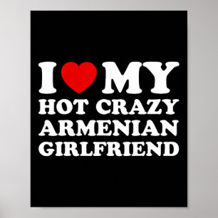 Affiche Je T'aime Ma Chère Folle Petite Amie Arménienne po