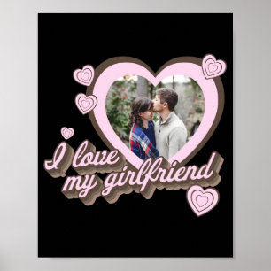Affiche Je T'aime Ma Copine Personnalisé Photo T Shirt