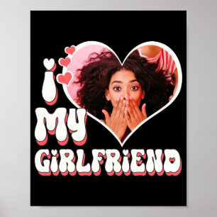 Affiche Je T'aime Ma Petite Amie T Shirt Noir Personnalisé