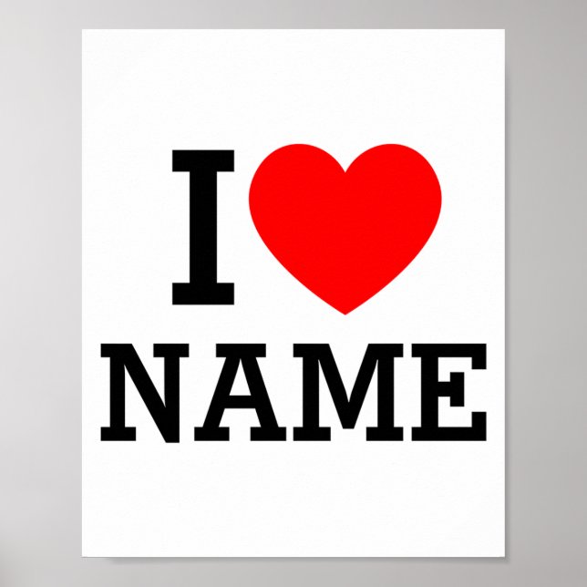 Affiche Je T'aime Nom T Shirt  (Devant)