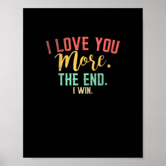 Affiche Je t'aime plus je gagne Design drôle et joueur