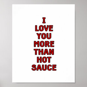 Affiche Je t'aime plus que la sauce piquante Funny Valenti