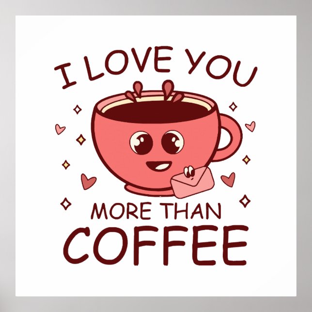 Affiche Je t'aime plus que le café (Devant)