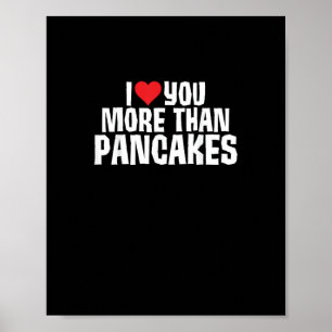 Affiche Je t'aime plus que les crêpes Citation drôle et ro