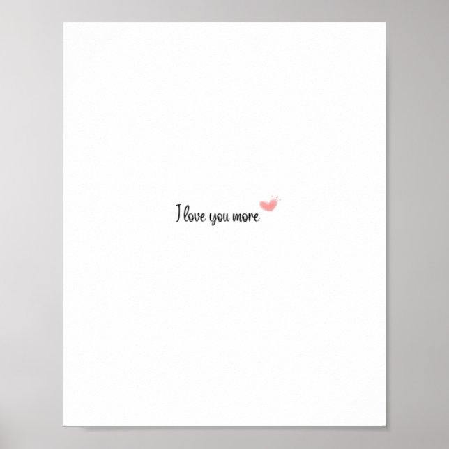 Affiche Je t'aime plus Style Classique Intemporel  (Devant)