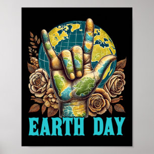 Affiche Je T'Aime Signe À Main Sauvons Notre Planète Oreil