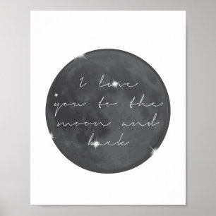 Affiche Je t'aime sur la Lune et de retour