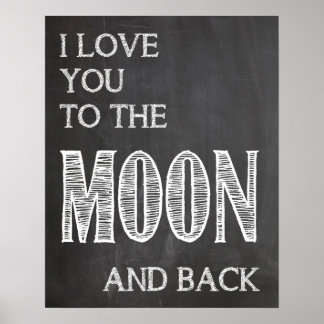 Affiche Je t'aime sur la lune et l'affiche du dos