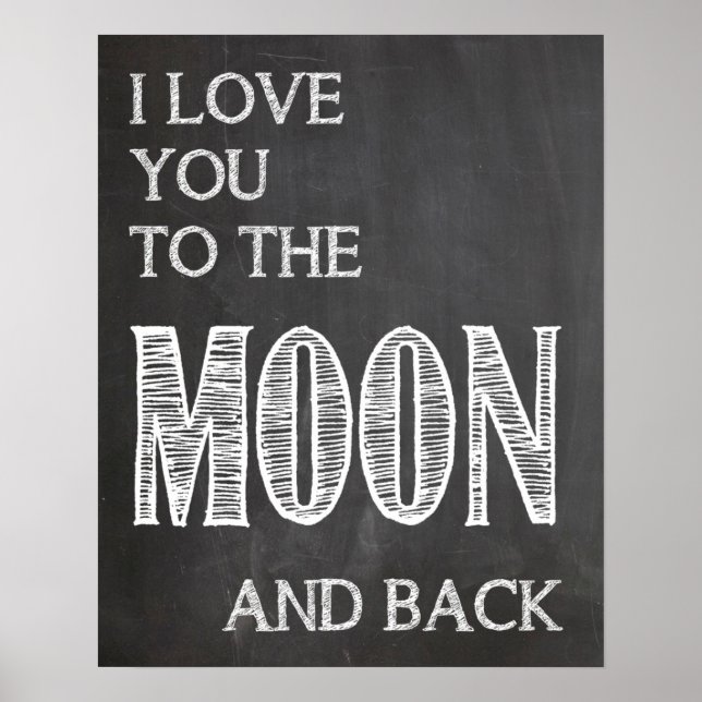Affiche Je t'aime sur la lune et l'affiche du dos (Devant)