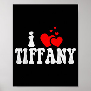 Affiche Je T'aime Tiffany Drôle Saint-Valentin Cœur Amour