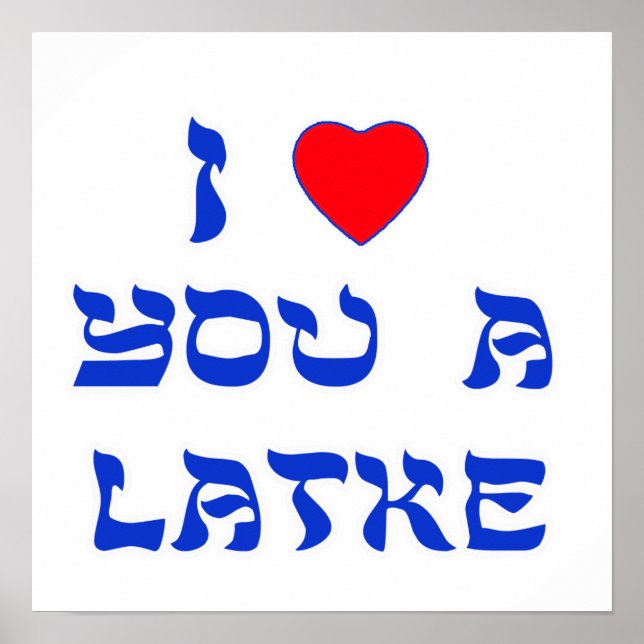 Affiche Je t'aime un Latke (Devant)