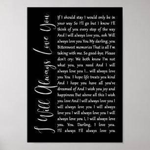 Affiche Je T'Aimerai Toujours Chanson De Script Noir Lyriq