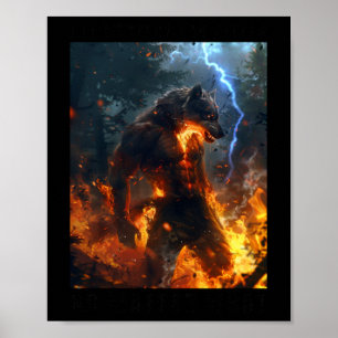 Affiche Je te protégerai Kitten No What Alpha Wolf Sticker