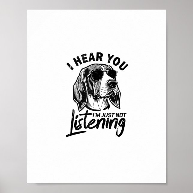 Affiche Je t'entends, je n'écoute pas Funny Foxhound D (Devant)