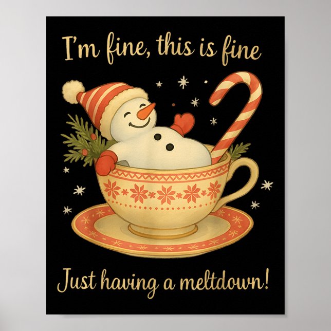 Affiche Je vais bien, c'est bien, juste une crise de Noël (Devant)