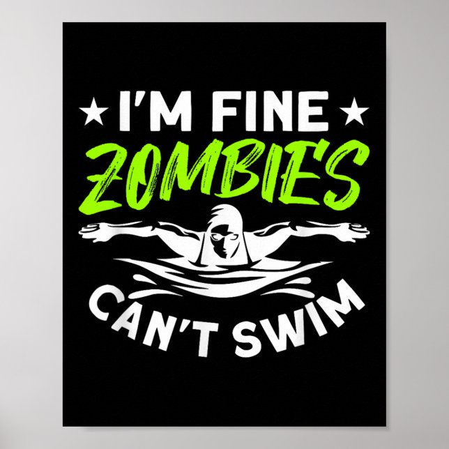 Affiche Je vais bien les zombies ne savent pas nager  (Devant)