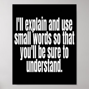 Affiche Je vais expliquer et utiliser des petits mots pour