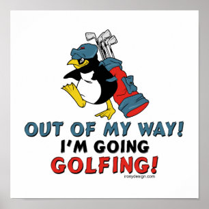 Affiche Je vais jouer au golf