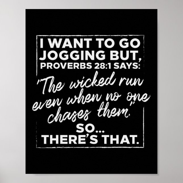 Affiche Je Veux Aller Jogging Mais Proverbes Drôle Courir  (Devant)