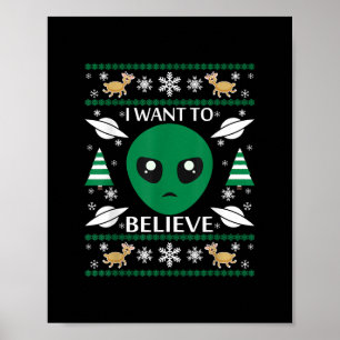 Affiche Je Veux Croire Noël Alien