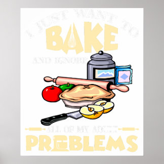 Affiche Je veux juste cuisiner et ignorer toutes mes respo