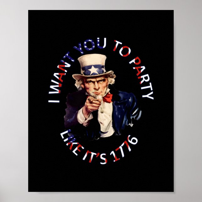 Affiche Je veux que tu fasses comme en 1776 (Devant)
