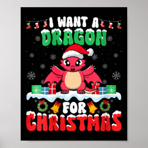 Affiche Je Veux Un Dragon Pour Noël - Dragon Lover Père No