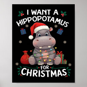 Affiche Je Veux Un Hippopotame Pour Les Amusants De Noël