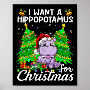 Affiche Je Veux Un Hippopotame Pour Les Lumières De Noël P