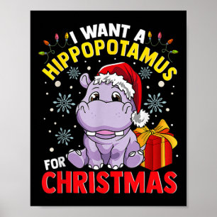 Affiche Je veux un hippopotame pour Noël