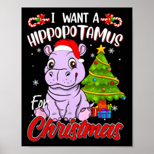 Affiche Je veux un hippopotame pour Noël Hippo