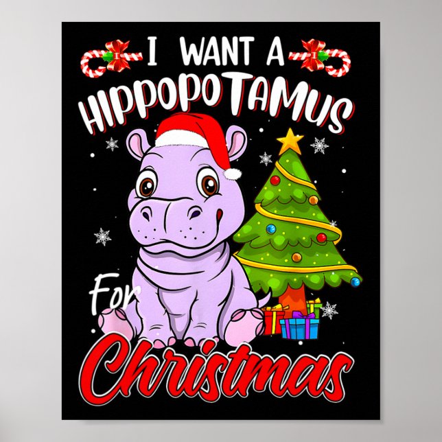 Affiche Je veux un hippopotame pour Noël Hippo (Devant)