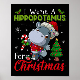 Affiche Je Veux Un Hippopotame Pour Noël Hippo Candy Sa