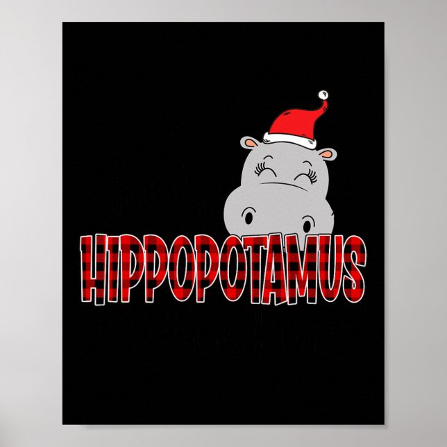 Affiche Je Veux Un Hippopotame Pour Noël Joyeux Hippo (Devant)