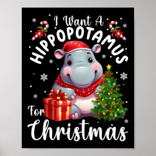 Affiche Je Veux Un Hippopotame Pour Noël Noël Noël Noël No