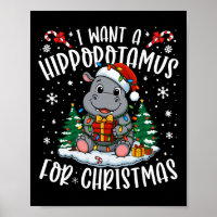 Je veux un Noël hippopotame Xmas amateur d'hippo W