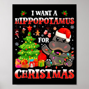 Affiche Je veux un Noël Hiptamus drôle Xmas amateur de han