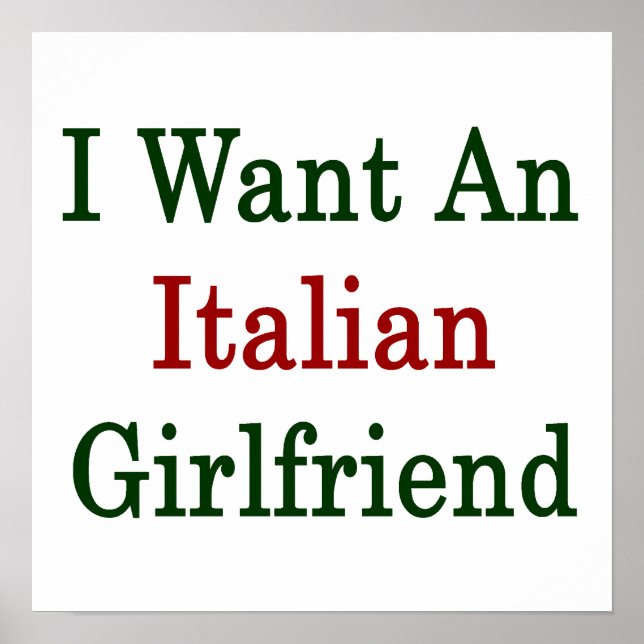 Affiche Je Veux Une Copine Italienne (Devant)