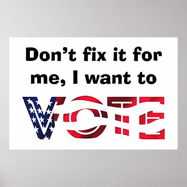 Affiche Je veux voter (Devant)