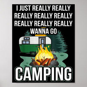 Affiche Je veux vraiment vraiment aller camper