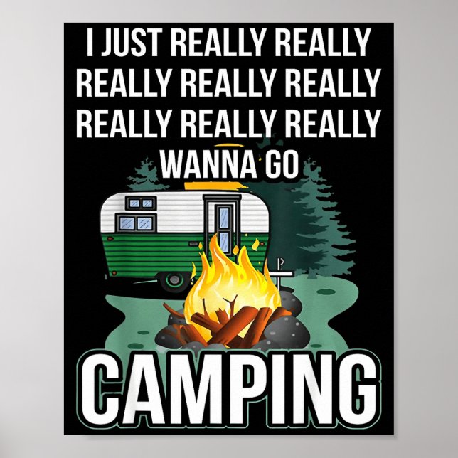 Affiche Je veux vraiment vraiment aller camper  (Devant)