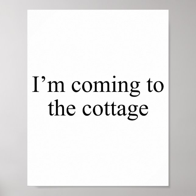 Affiche Je viens au chalet drôle de dicton tee  (Devant)