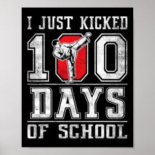 Affiche Je viens de botter 100 jours de karaté scolaire Jo