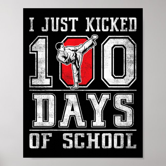 Affiche Je viens de botter 100 jours de karaté scolaire Jo (Devant)