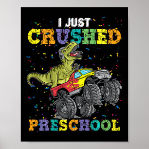 Affiche Je Viens De Cruser Preschool Dinosaur T-rex Jeu Mo