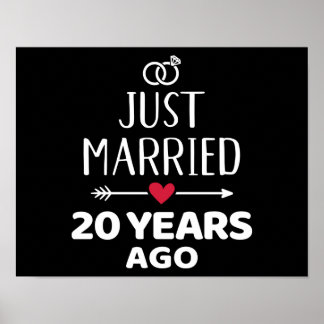 Affiche Je viens de me marier il y a 20 ans 20e anniversai
