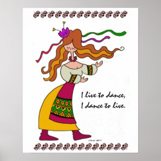 Affiche Je vis pour danser l'art populaire ukrainien