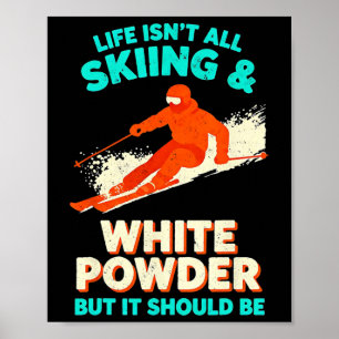 Affiche Je vis pour les lunettes de ski et de snowboard en