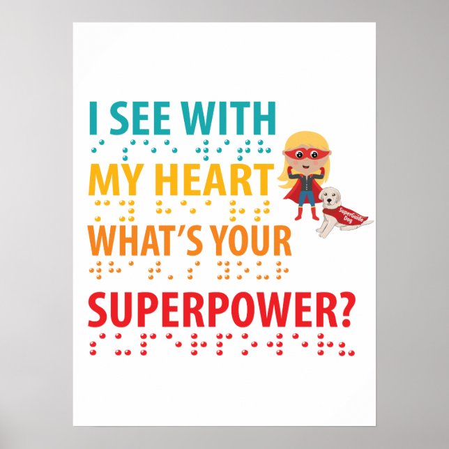 Affiche Je Vois Avec Mon Coeur Fille - L'Aveugle Braille (Devant)