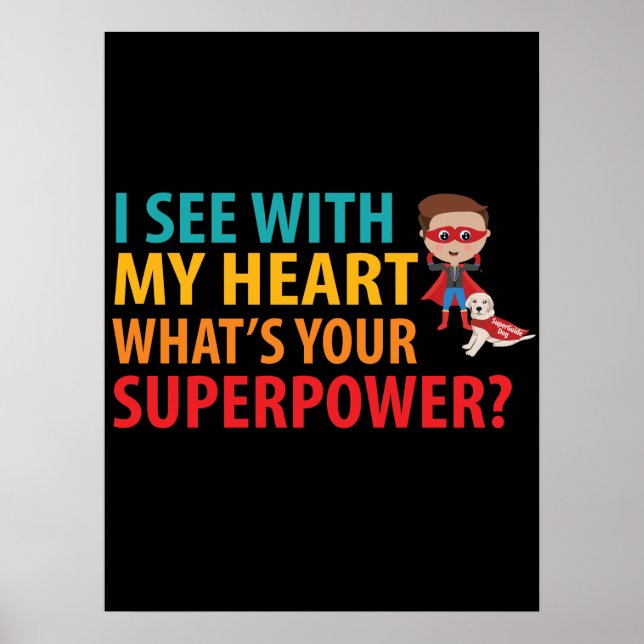 Affiche Je Vois Avec Mon Coeur Garçon - L'Aveugle Braille (Devant)